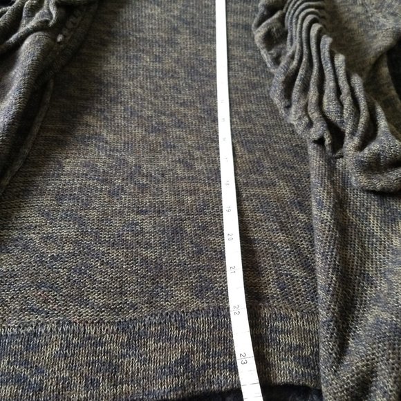 vintage Y2K 00s Line knit open waterfall cardigan - Picture 10 of 12